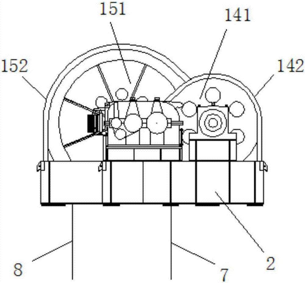 Novel common winding drum bidirectional rope outlet open-close system