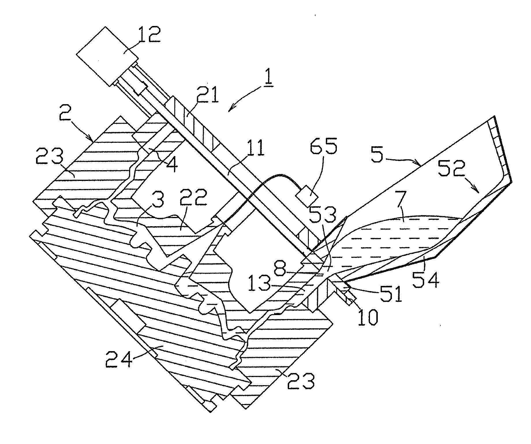 Tilt Type Gravity Molding Device