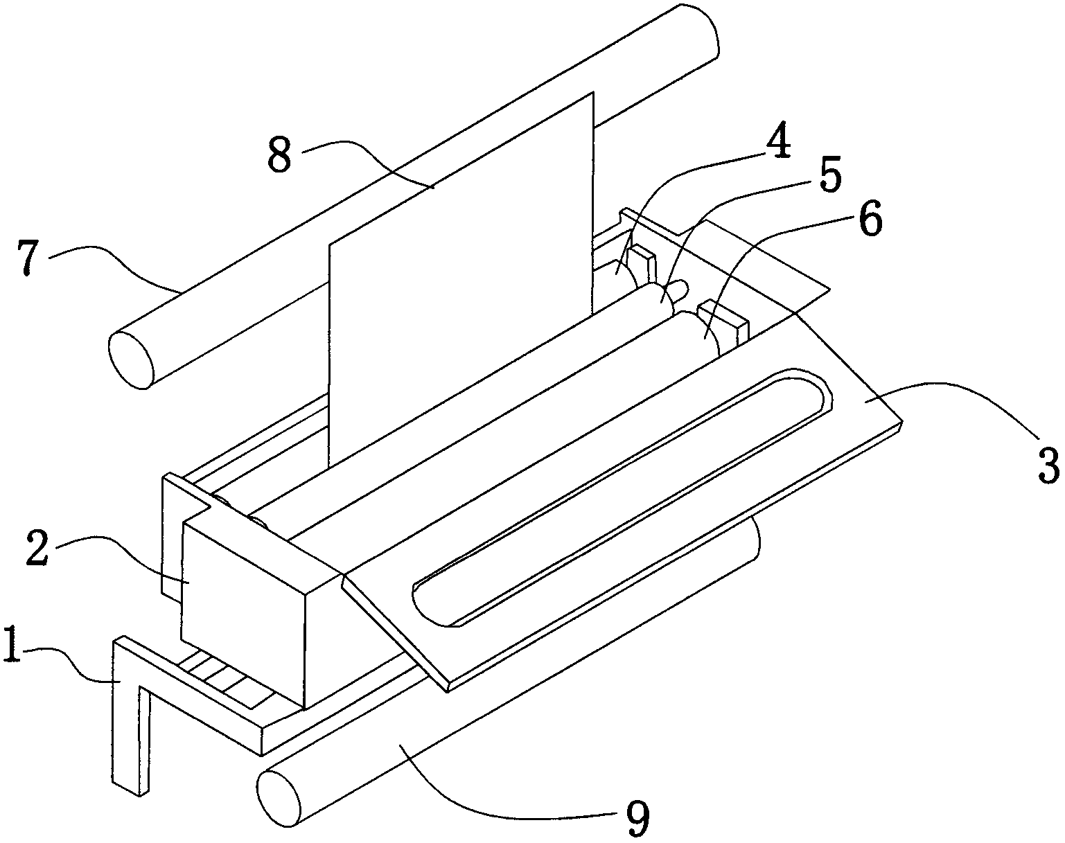 Gold powder cleaning device of flat-pressing and flat-winding roll paper gold-stamping machine