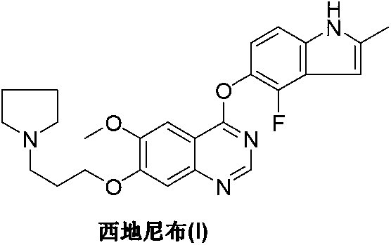 Preparation method of cediranib