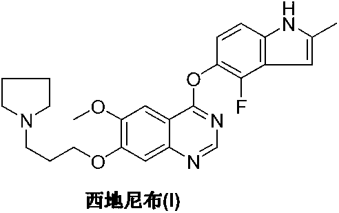 Preparation method of cediranib