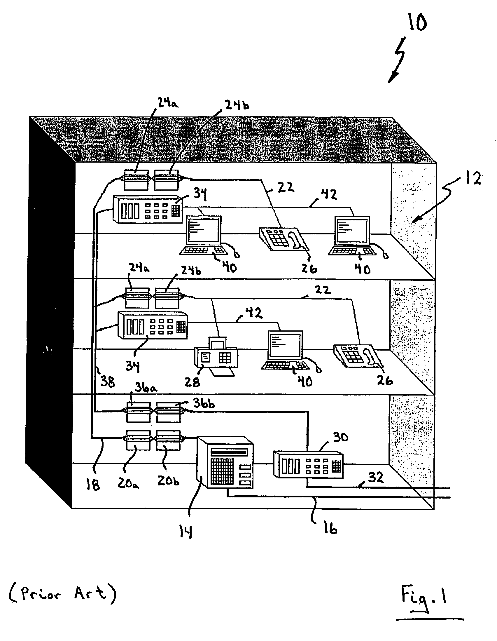 Fiber optic premise wiring system