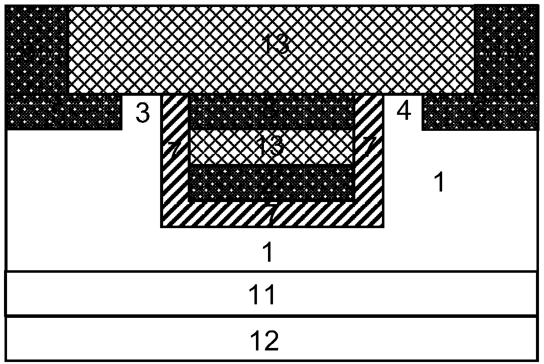 H-shaped gate-controlled drain-source resistance-variable conductivity type adjustable transistor and manufacturing method thereof