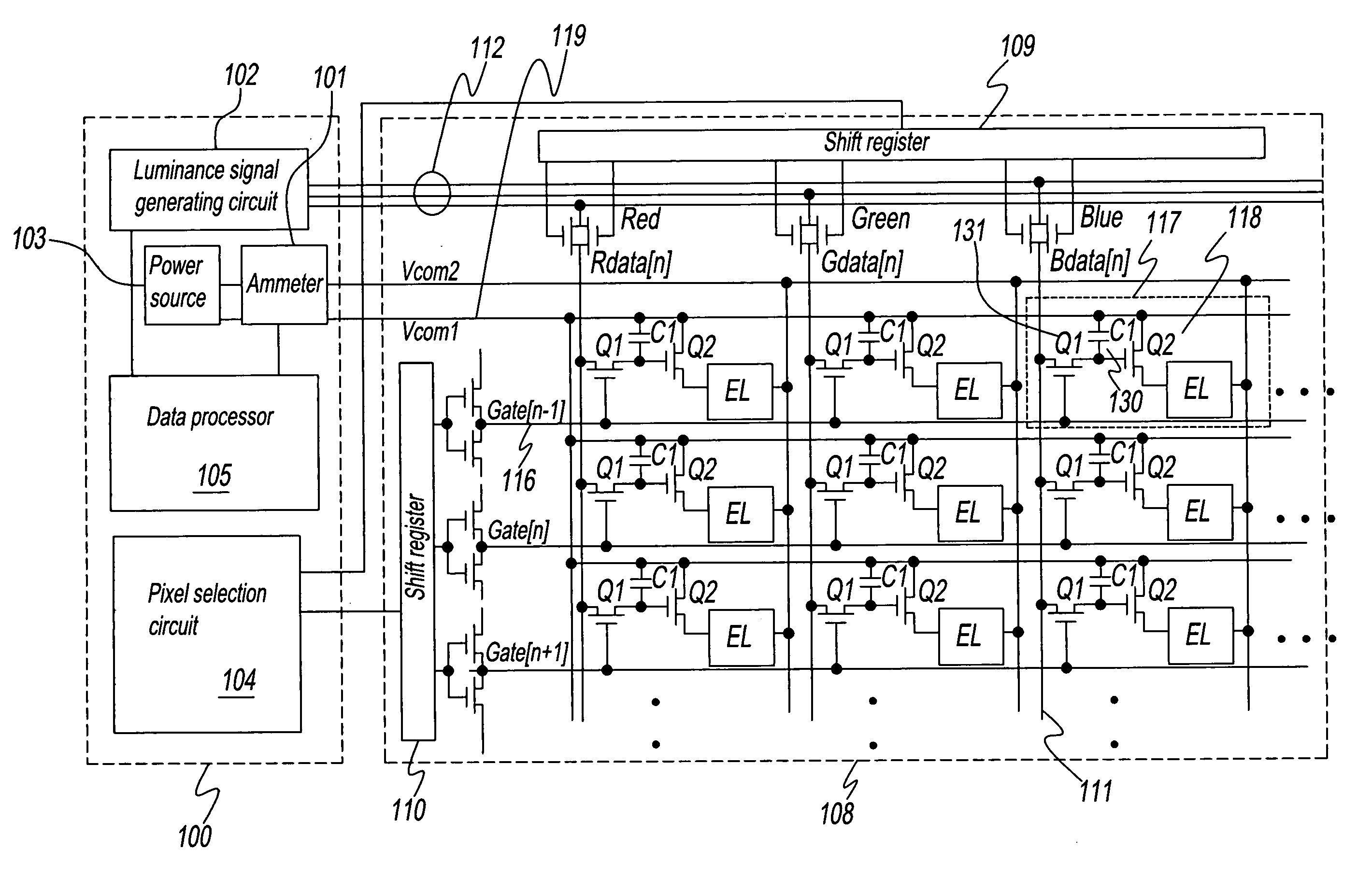 Display panel conversion data deciding method and measuring apparatus