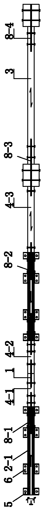 Wood frame-orthogonal laminated wood shear wall connected by energy-dissipation connector in continuous beams