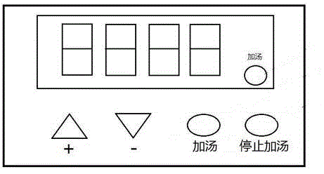 Table top hot pot soup adding device and control method thereof