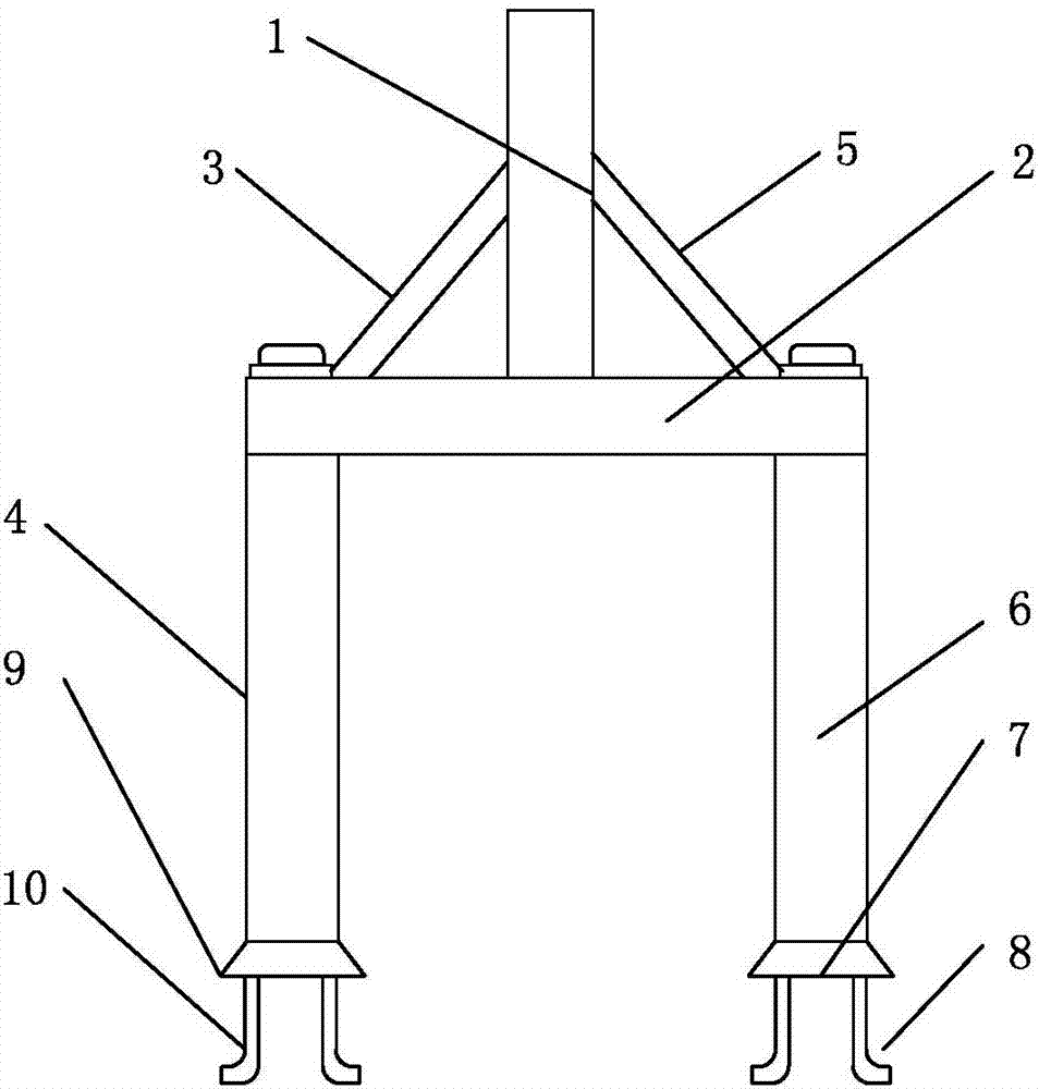 Triangular type greenhouse upright column