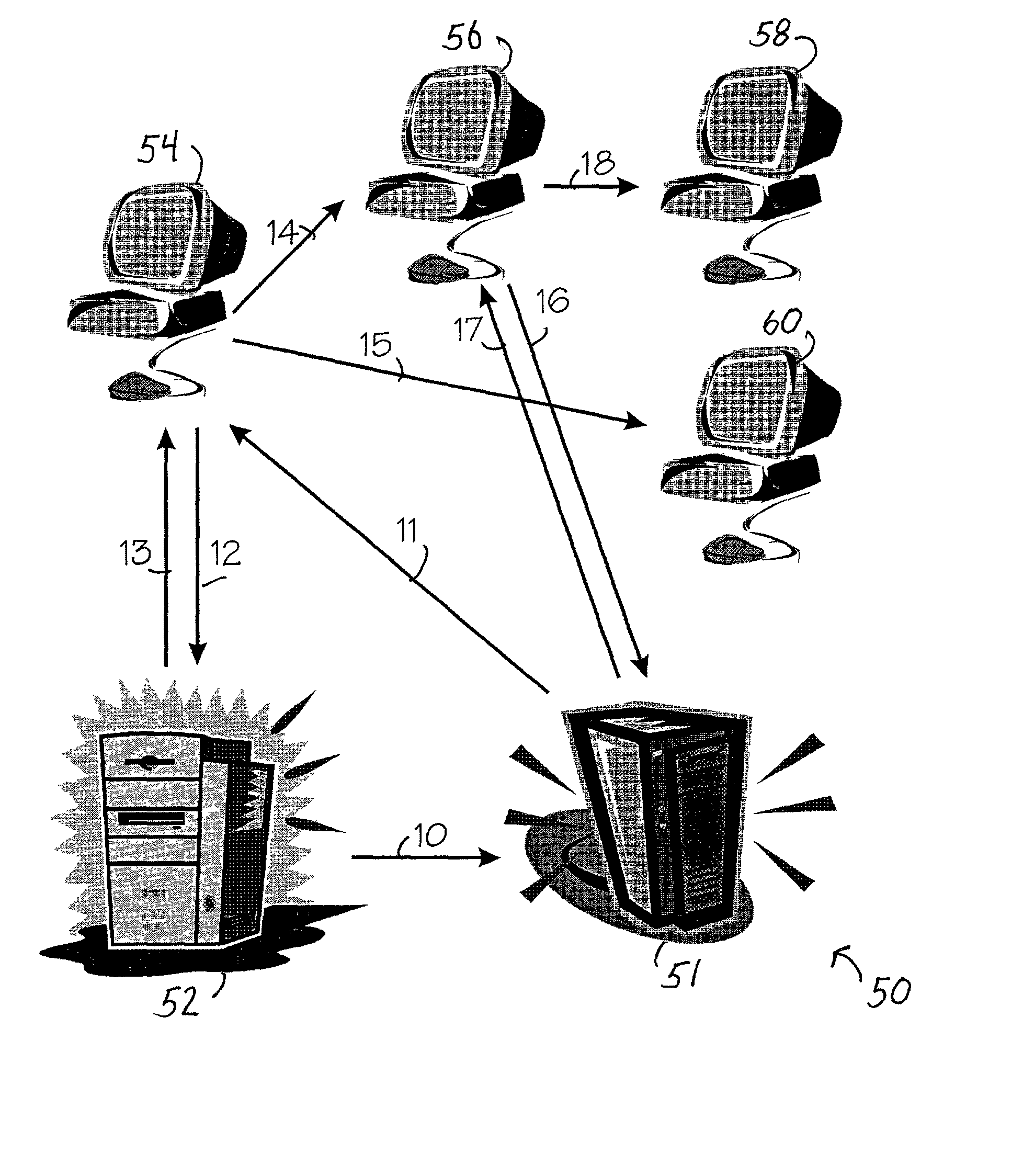 Method, system and article of manufacture for data distribution over a network