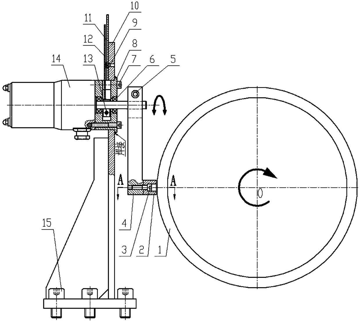 Non-contact transmission indicating mechanism for screw pitch feedback of ship controllable-pitch propeller