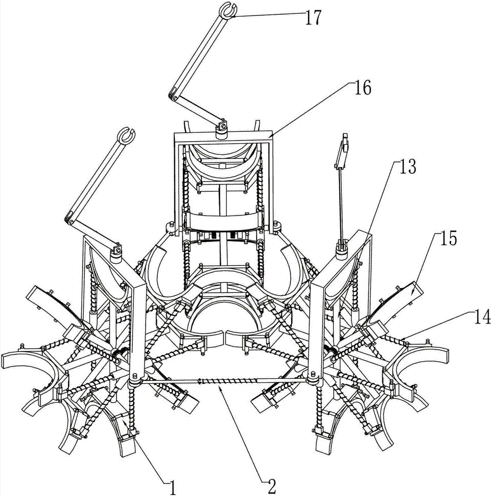 Suspending and picking robot for fruit trees in forest