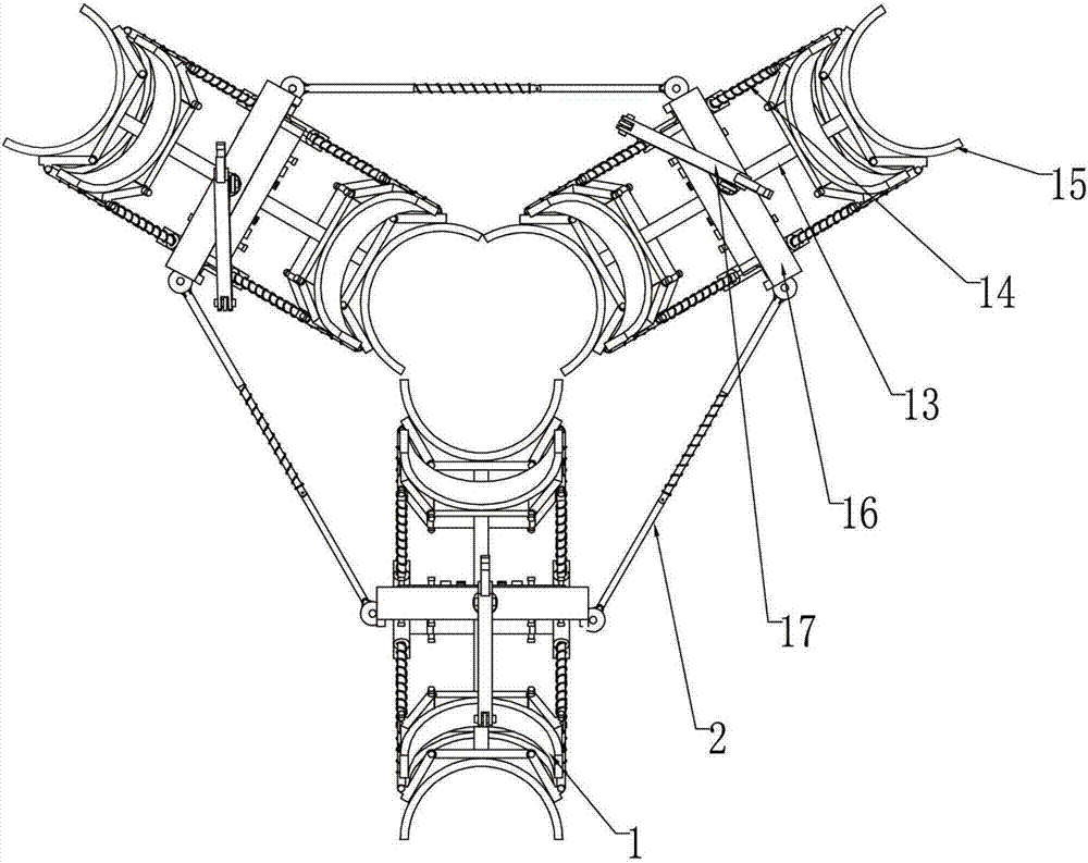 Suspending and picking robot for fruit trees in forest