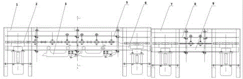 Power and free trolley conveyor for material flow orbital transferring transportation