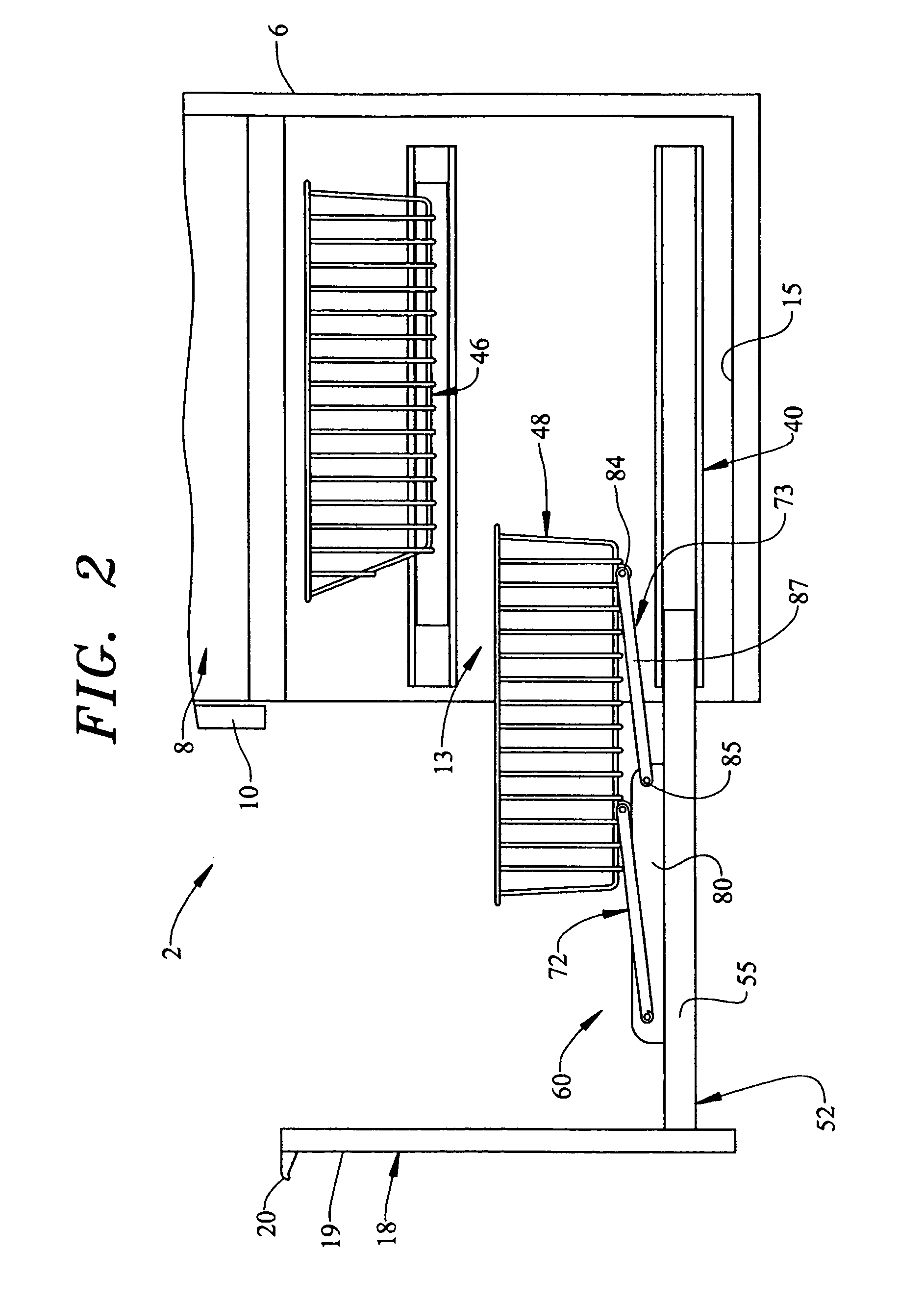 Bottom mount refrigerator having an elevating freezer basket