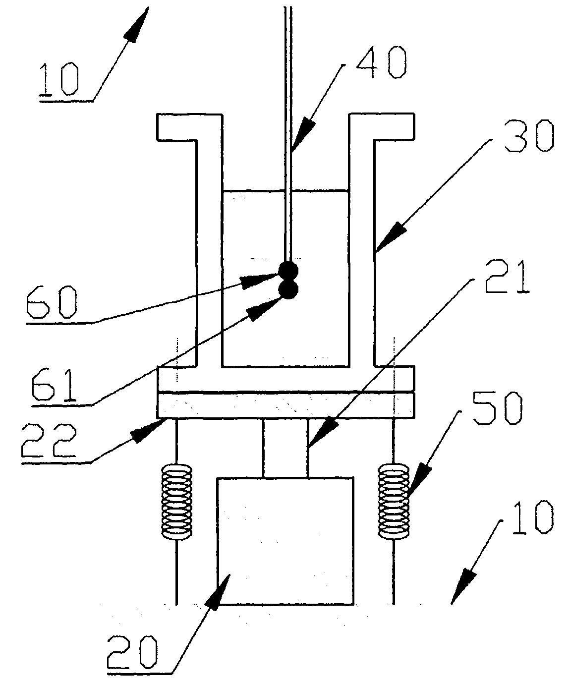 Device for testing acoustic pressure sensitivity of hydrophone