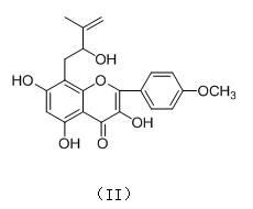 Application of prenylated flavonoid compound