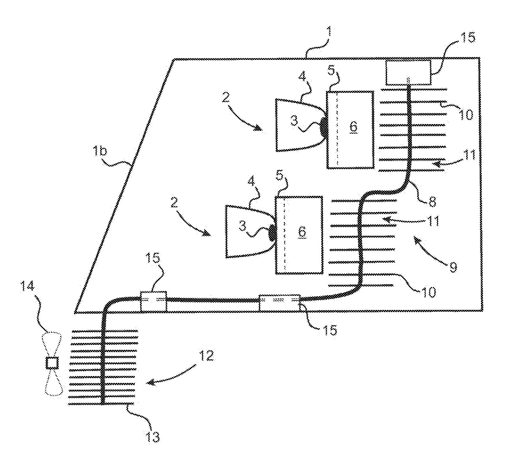 Device for cooling an optical module for a motor vehicle headlight