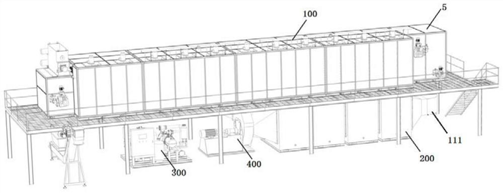 A uniform air dust removal device and sludge drying equipment for sludge drying equipment