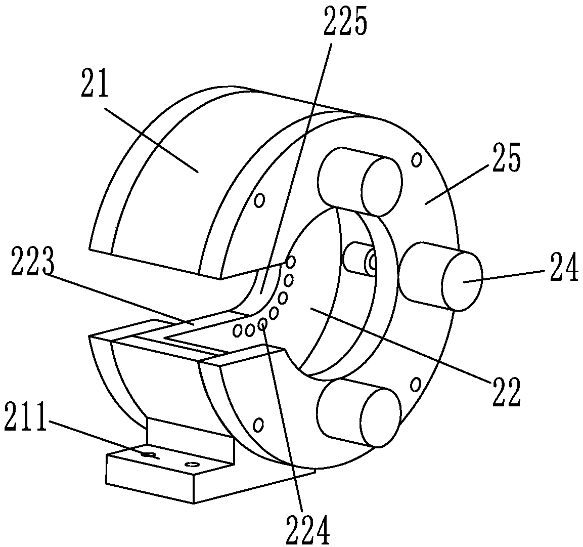 Overhead transmission line grounding line repair device and repair method