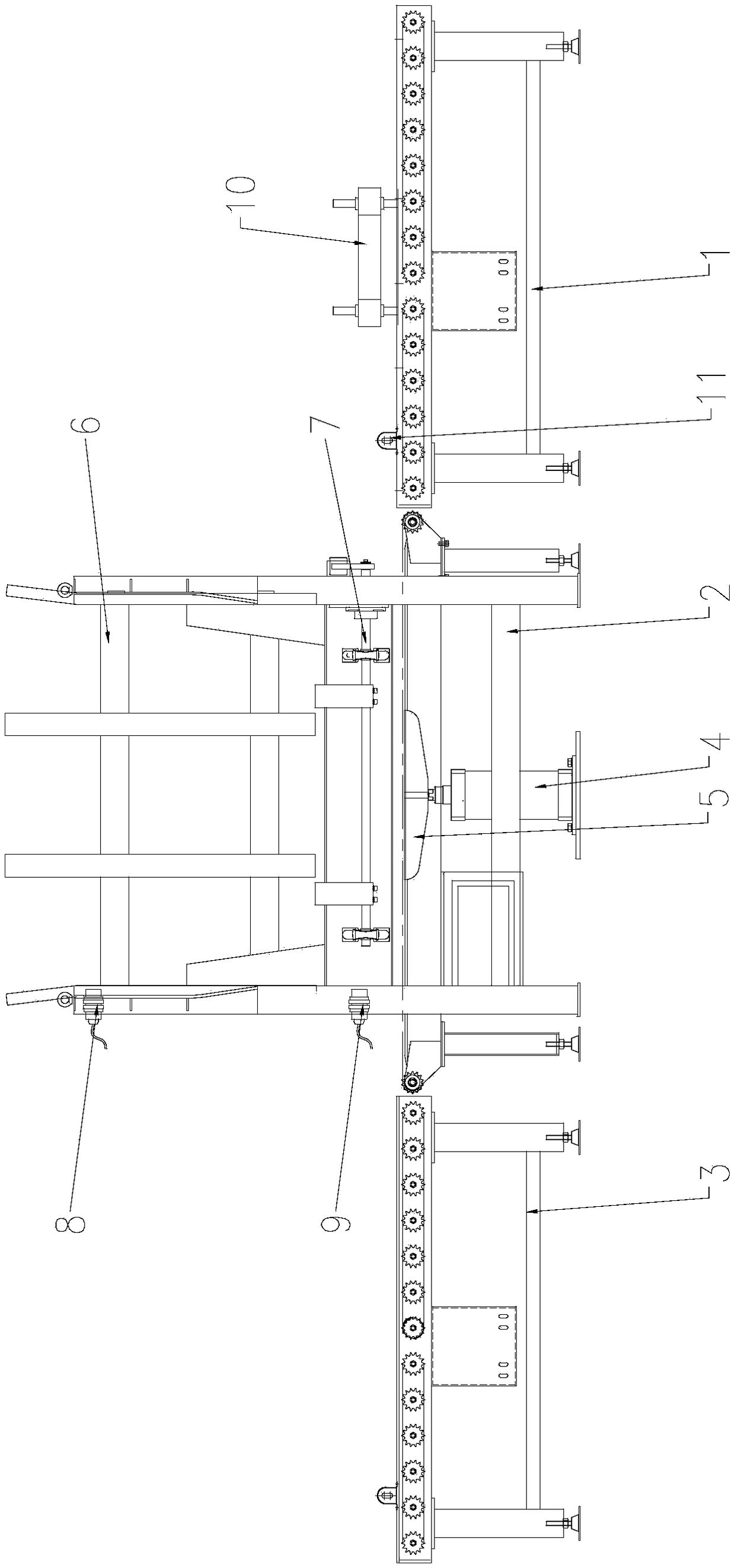 Automatic tray receiving and transmitting system