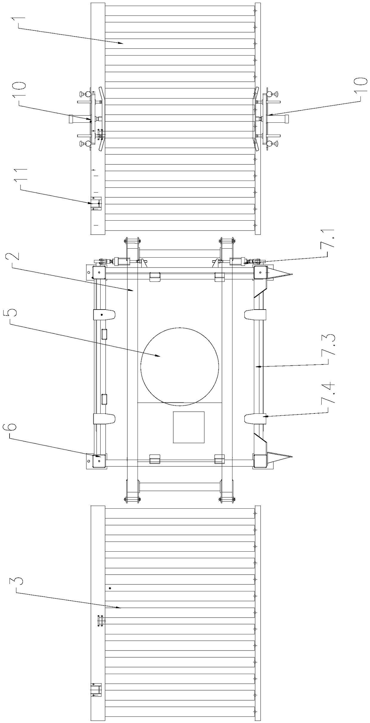 Automatic tray receiving and transmitting system