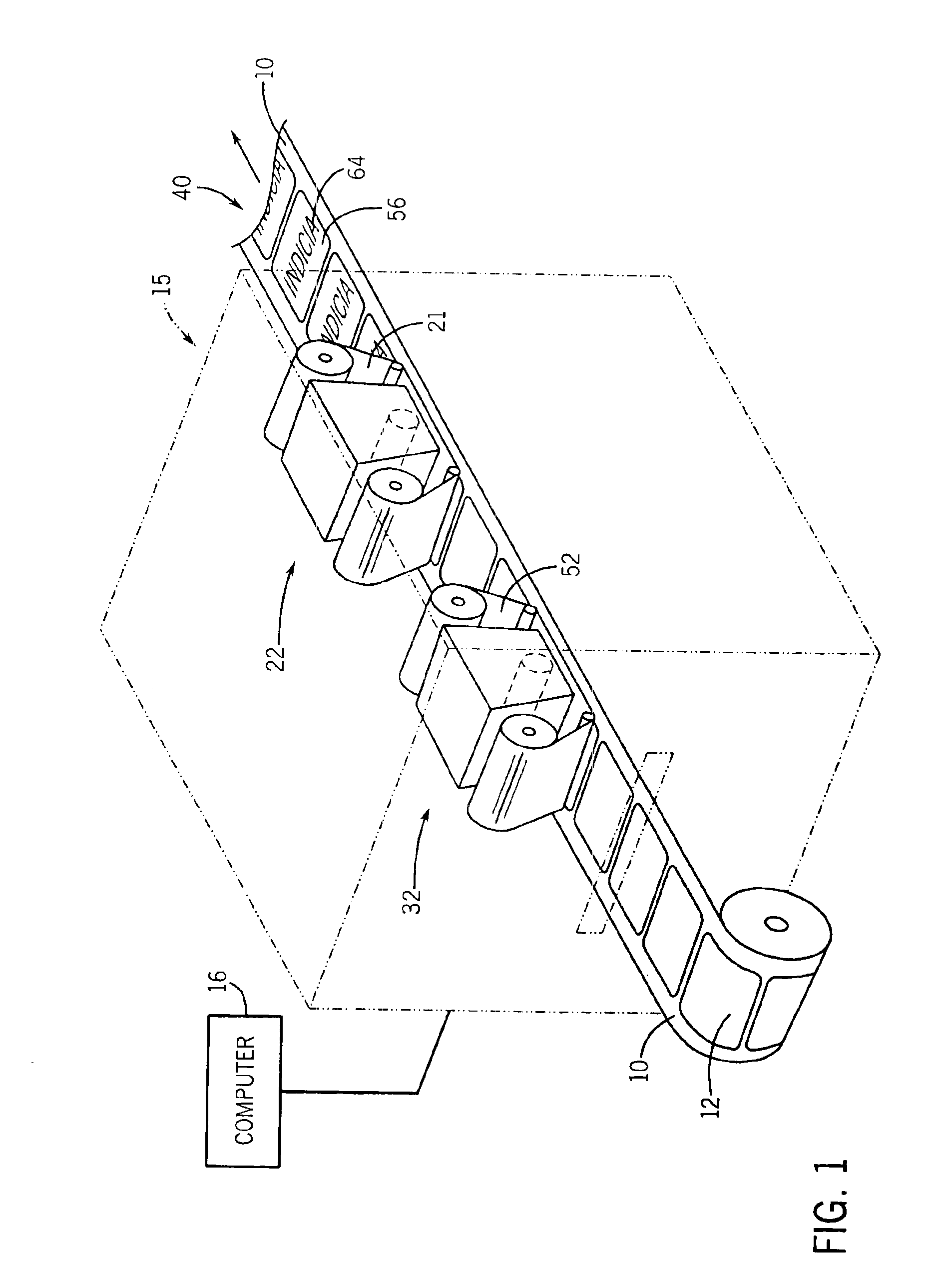 Method of printing, activating and issuing an activated time dependent label