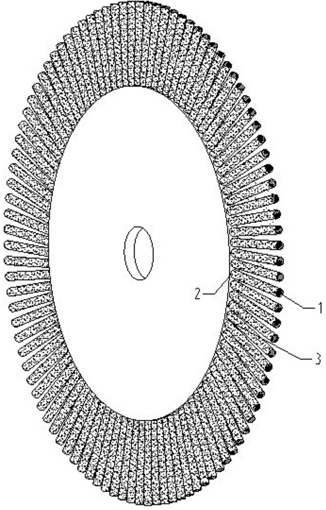 Polishing wheel based on fiber adhesive rope coated abrasive tool