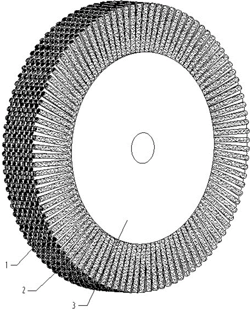 Polishing wheel based on fiber adhesive rope coated abrasive tool