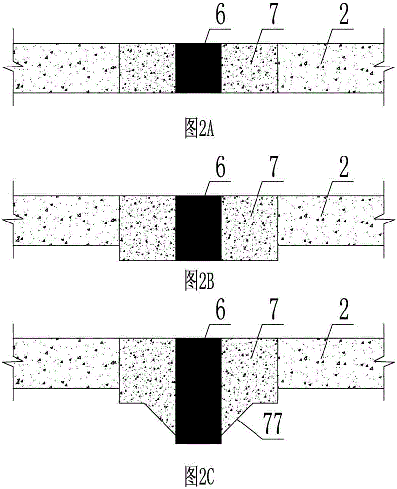 Cavity floor with hollow ribbed steel mesh