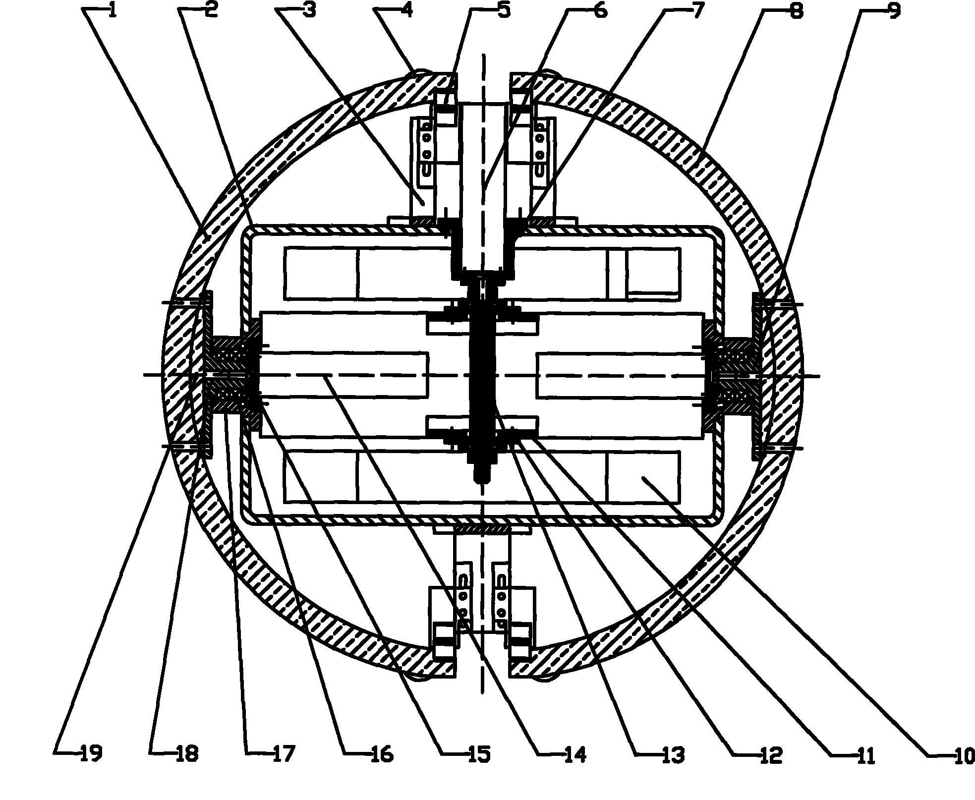 Hemispheric differential spherical robot