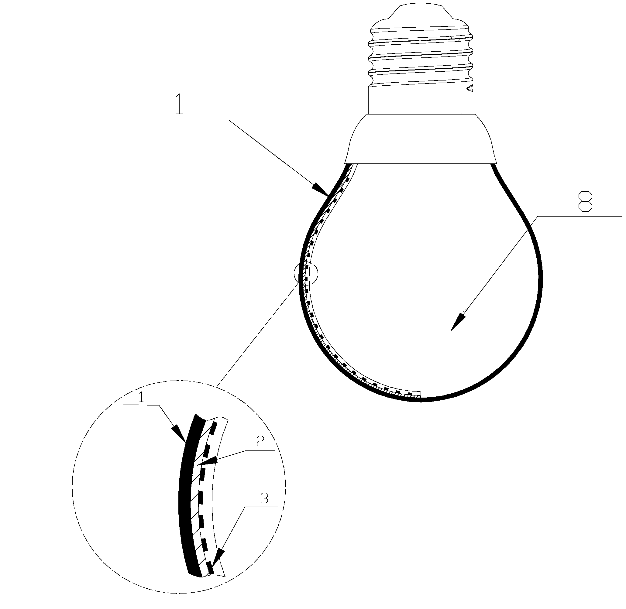 LED lamp with specifically-arranged light-emitting chips