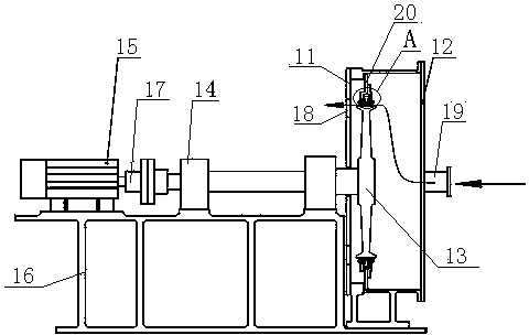 Dynamic sealing test device and sealing clearance adjustment method