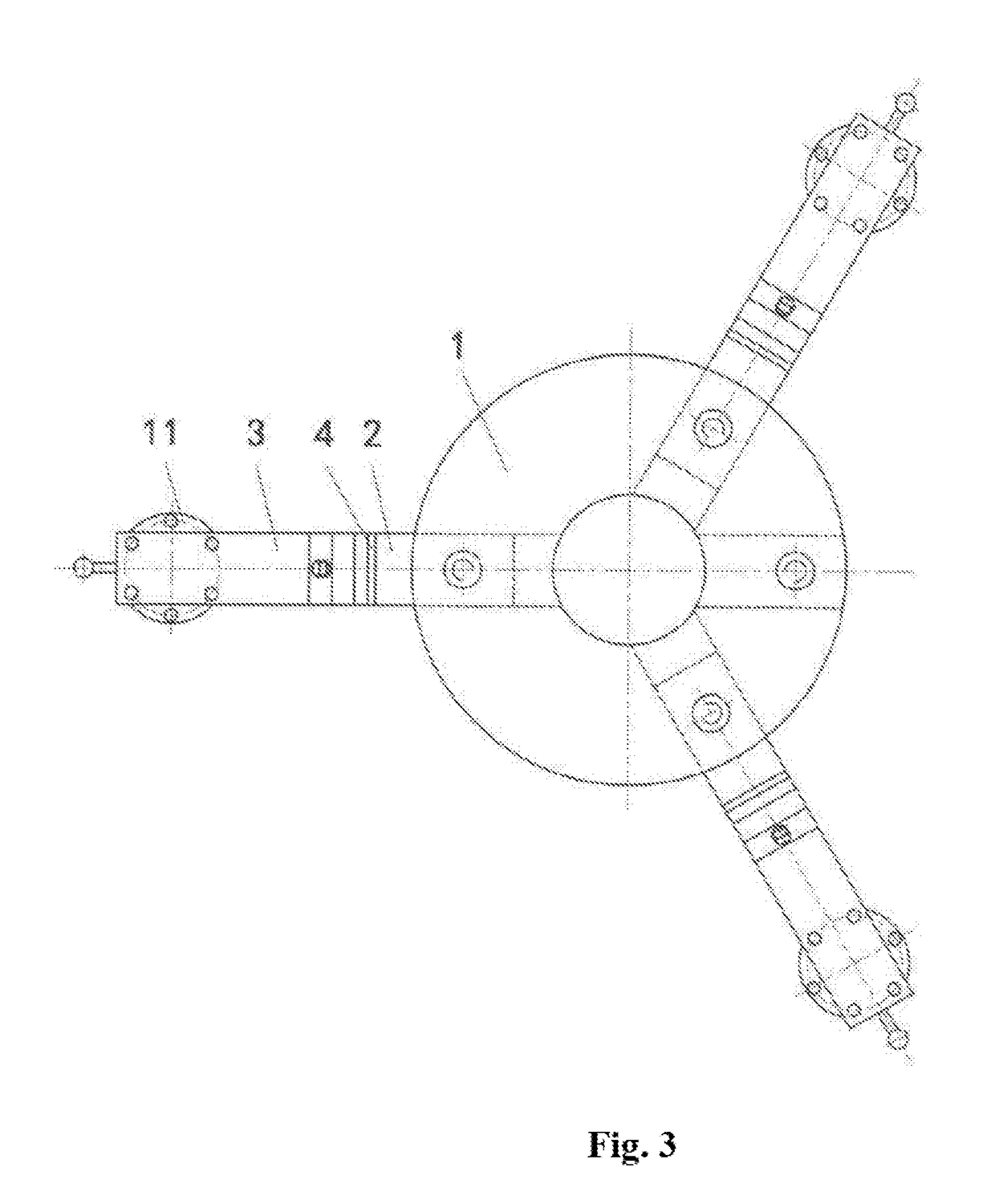 Elastic corrugated pipe single-acting cylinder-driven mechanical gripper with series-connection plate spring framework