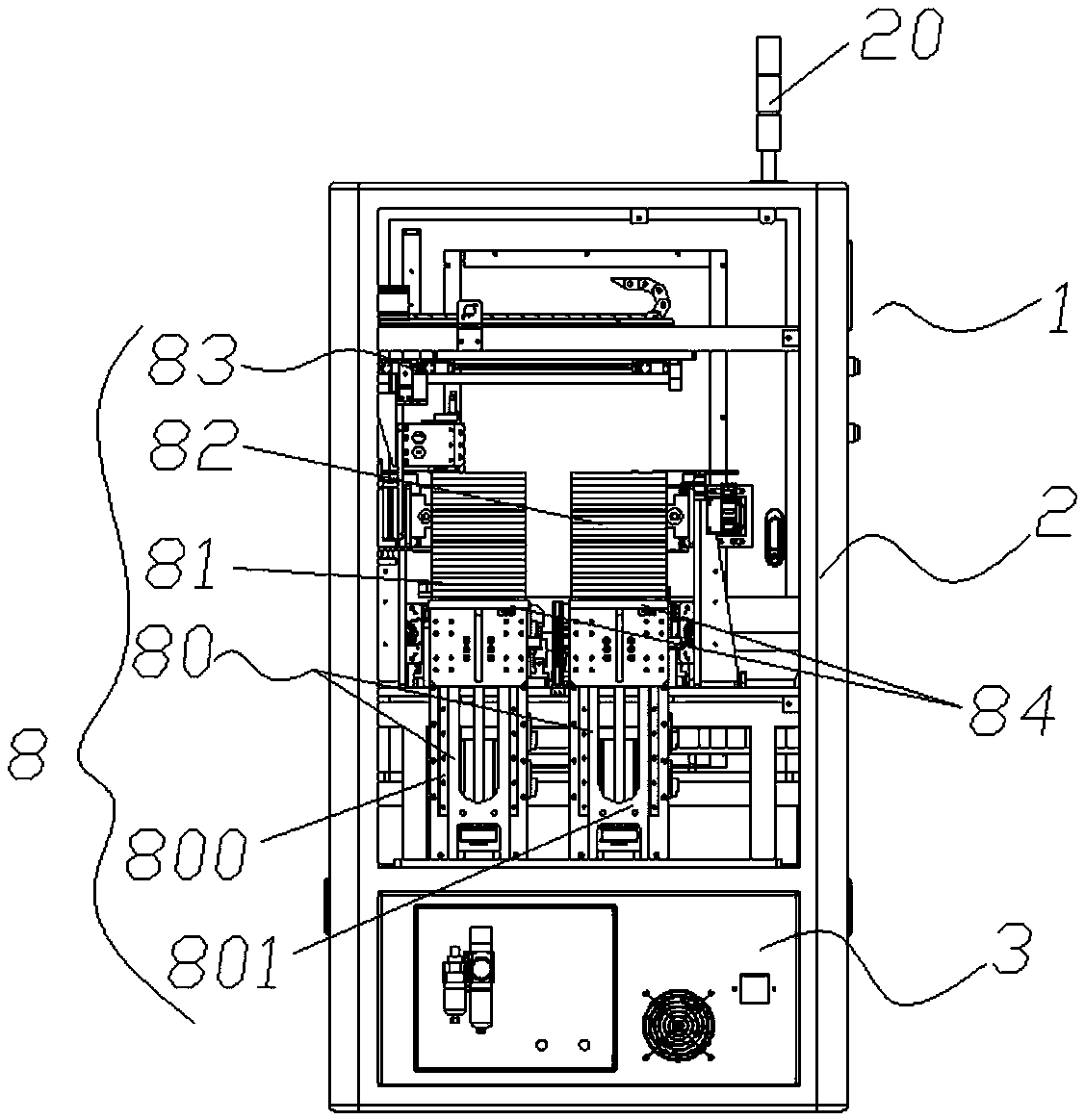 Automatic bead stringing equipment and automatic bead stringing method of stainless steel watchband parts