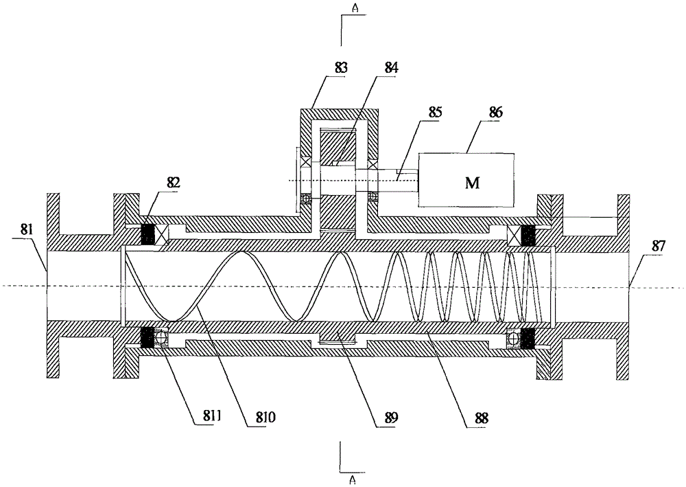 Liquid ring conveying system and method for high-thickness materials