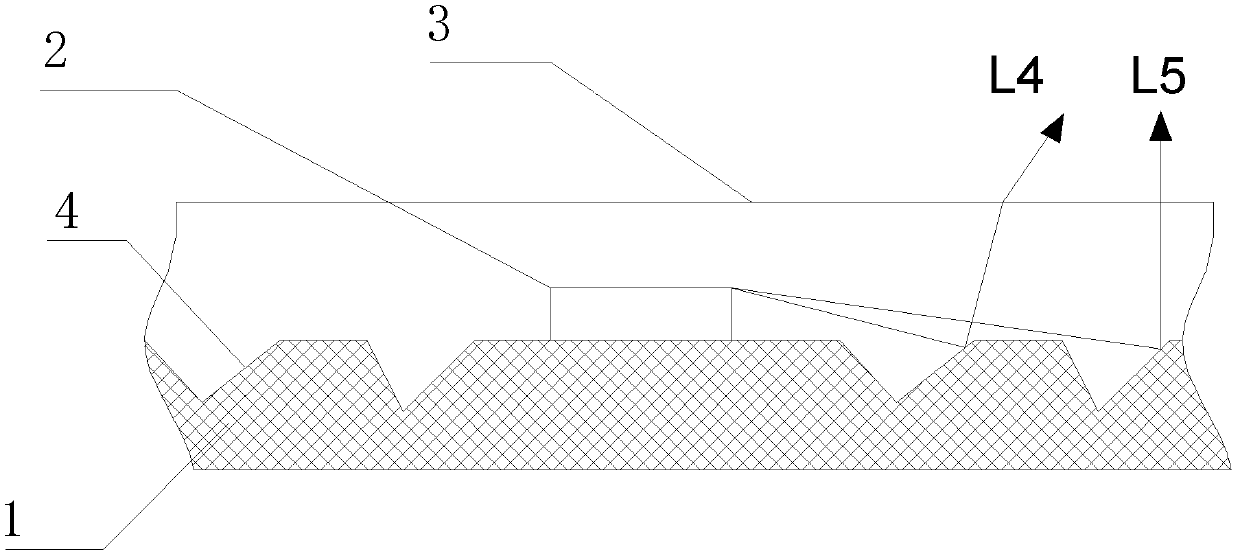 LED (Light Emitting Diode) packaging device based on graphical packaging substrate