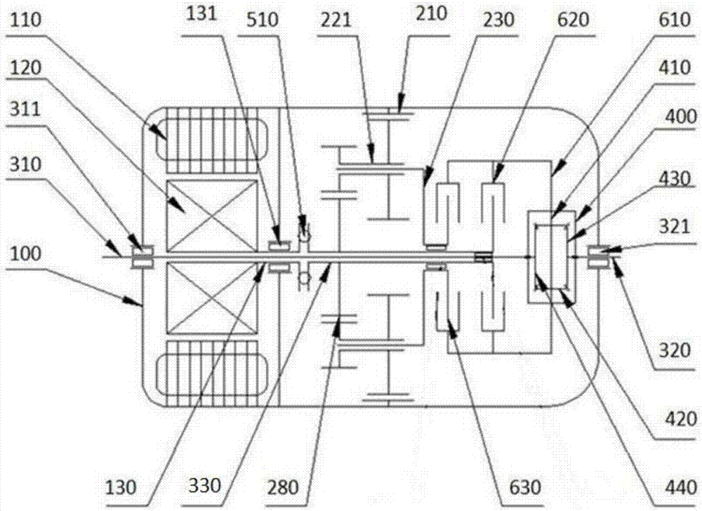 Electric driving bridge system based on dual-clutch automatic transmission and control method of electric driving bridge system