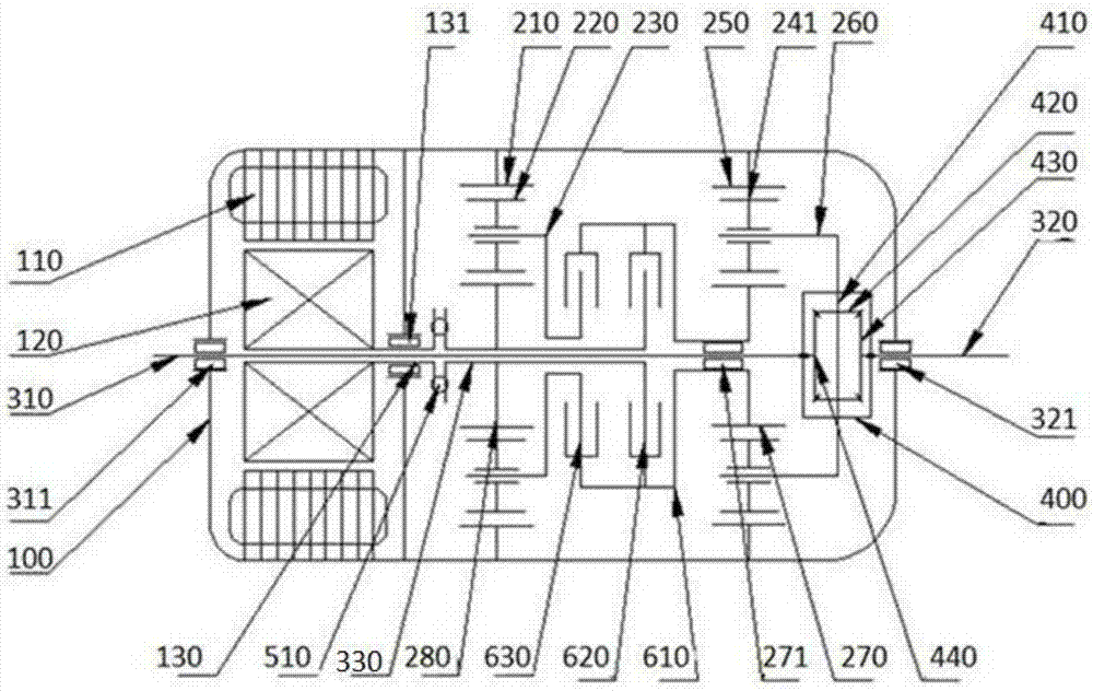 Electric driving bridge system based on dual-clutch automatic transmission and control method of electric driving bridge system