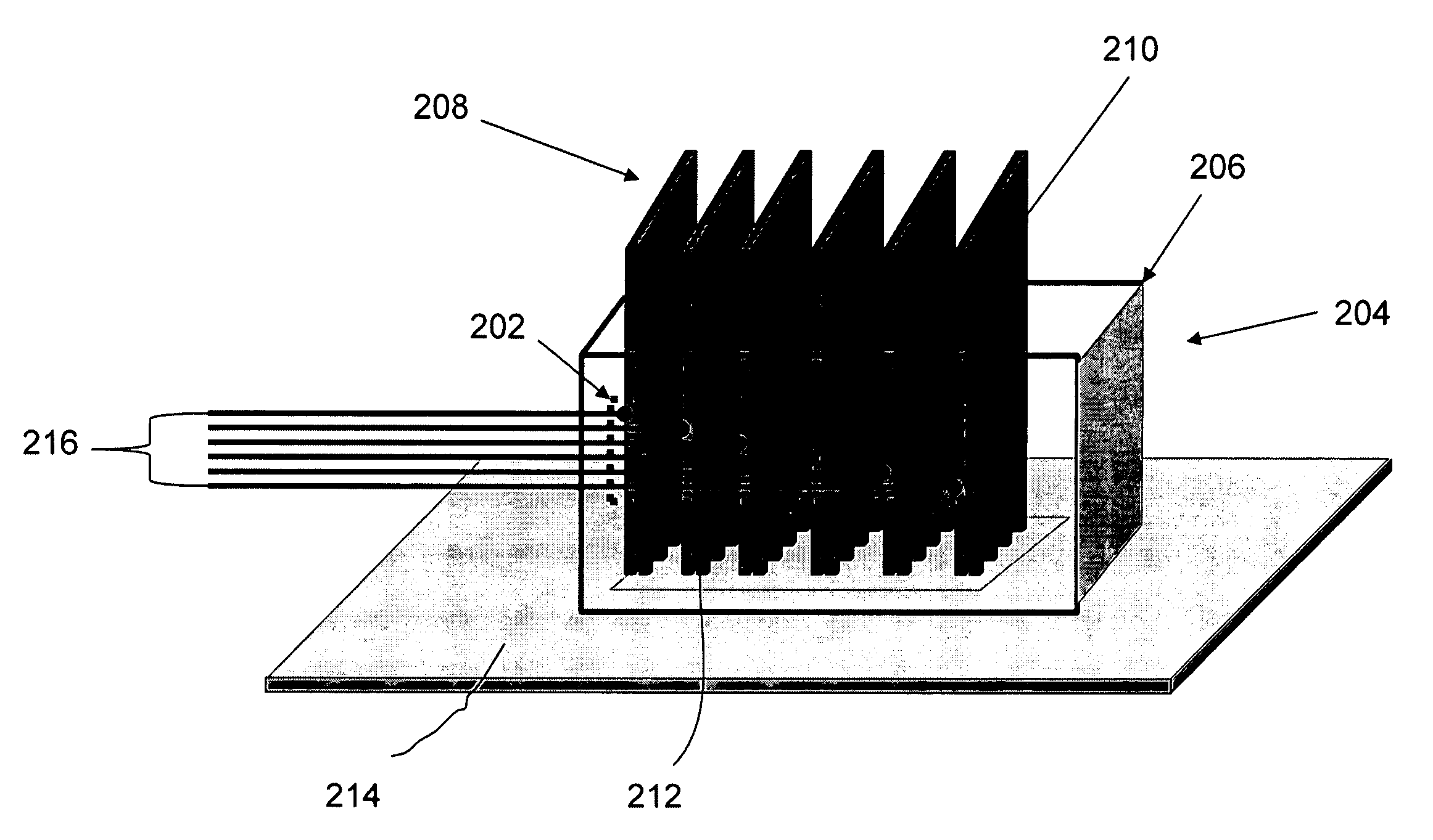 Connector with conductors exposed to exterior air to facilitate heat removal