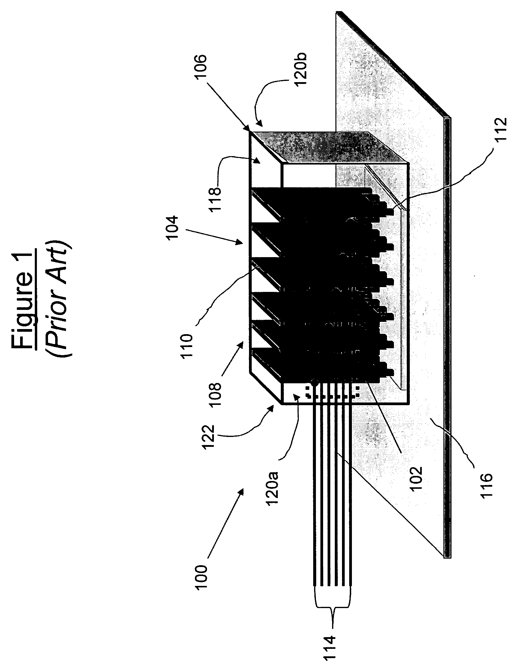 Connector with conductors exposed to exterior air to facilitate heat removal