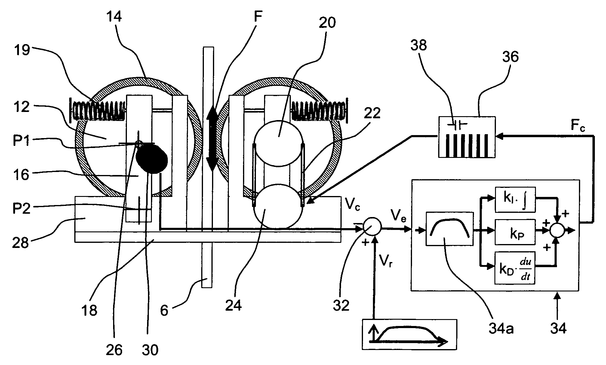 Elevator with vertical vibration compensation