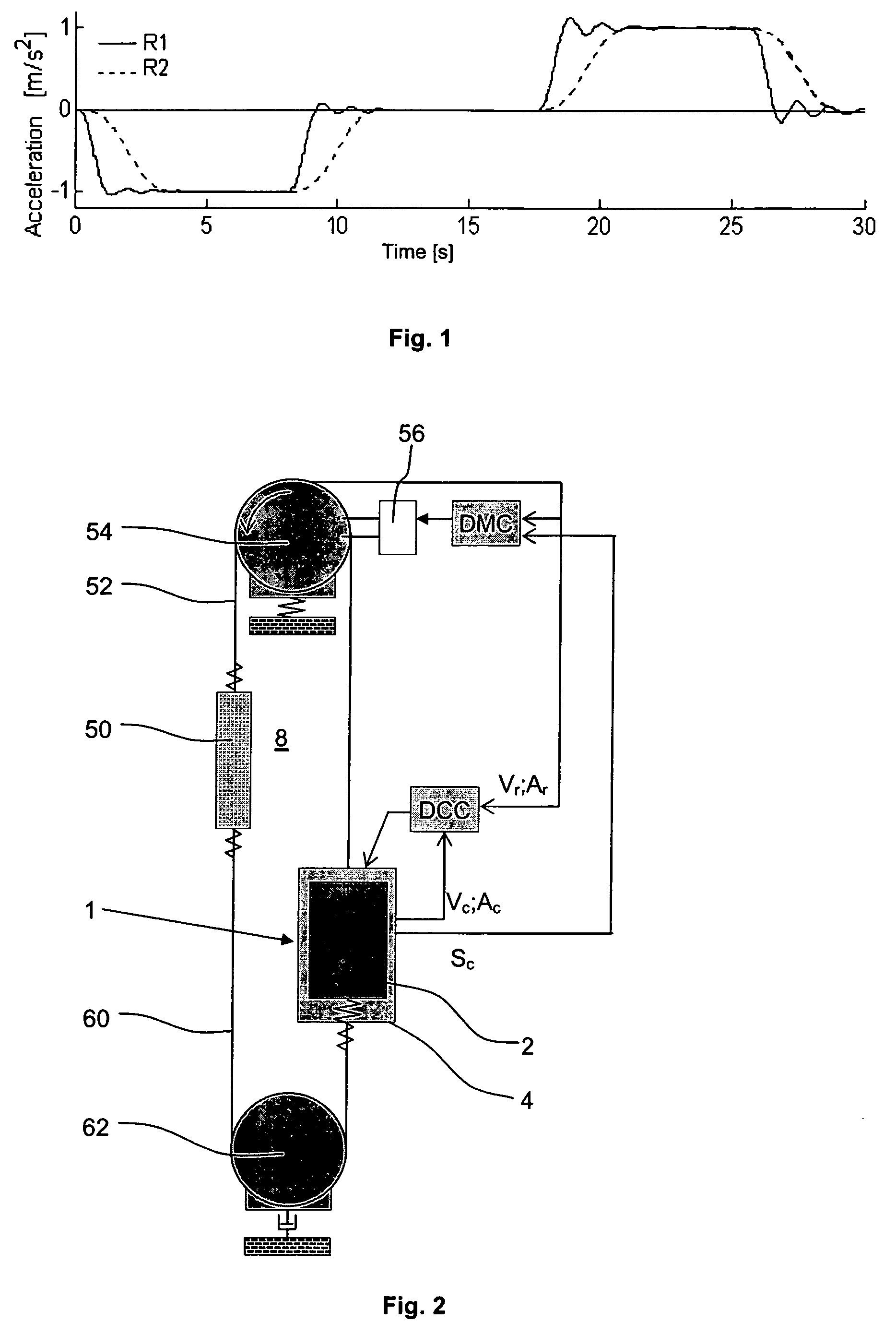 Elevator with vertical vibration compensation