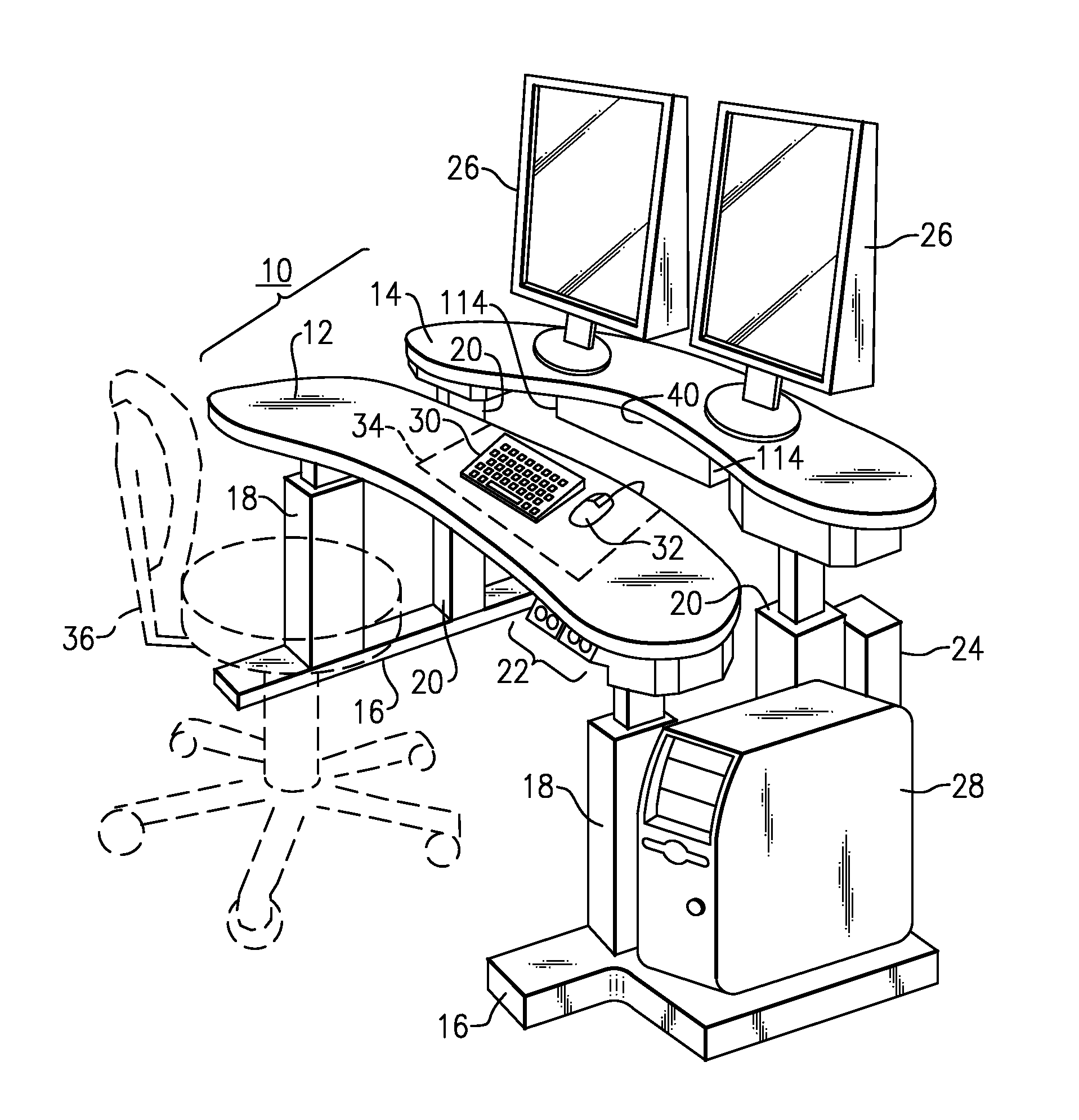 Ergonomic Filmless Radiology Work Station with Keyboard Sanitizer