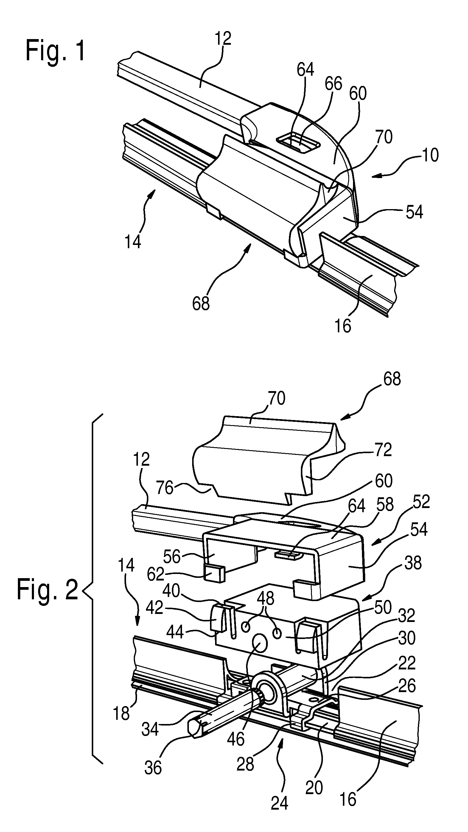 Device for the pivoting connection of a wiper blade to a wiper arm of a windscreen wiper