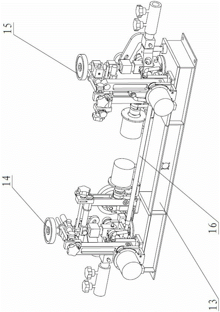 Split-mounted and disassembled vehicle four-wheel aligner verification device