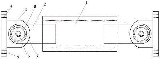 A replaceable vibration-absorbing and energy-dissipating double-leg high pier tie beam