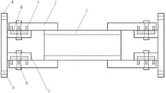 A replaceable vibration-absorbing and energy-dissipating double-leg high pier tie beam