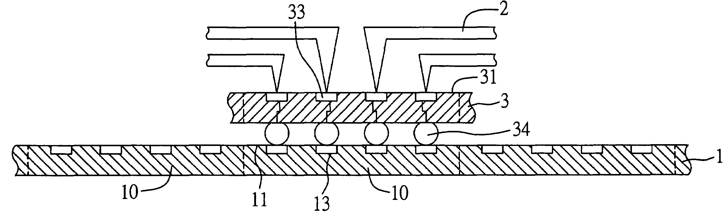 Wafer test method utilizing conductive interposer