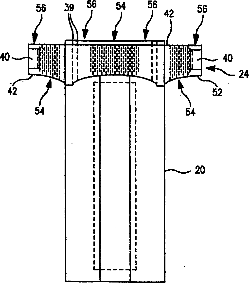 Preferentially stretchable laminates with perforated layers