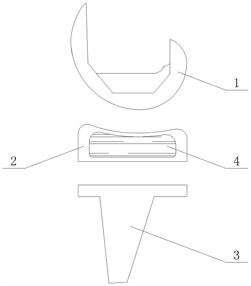 Flexible knee joint prosthesis