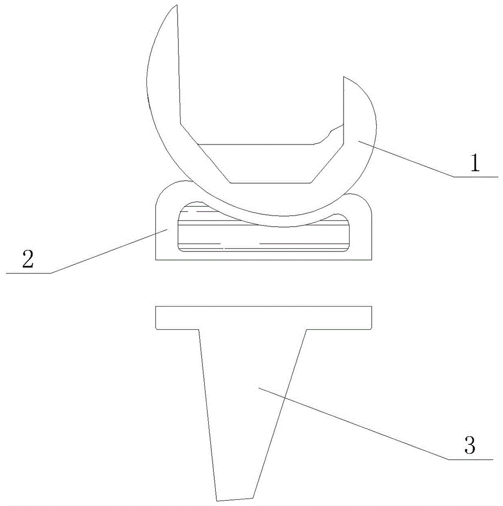 Flexible knee joint prosthesis